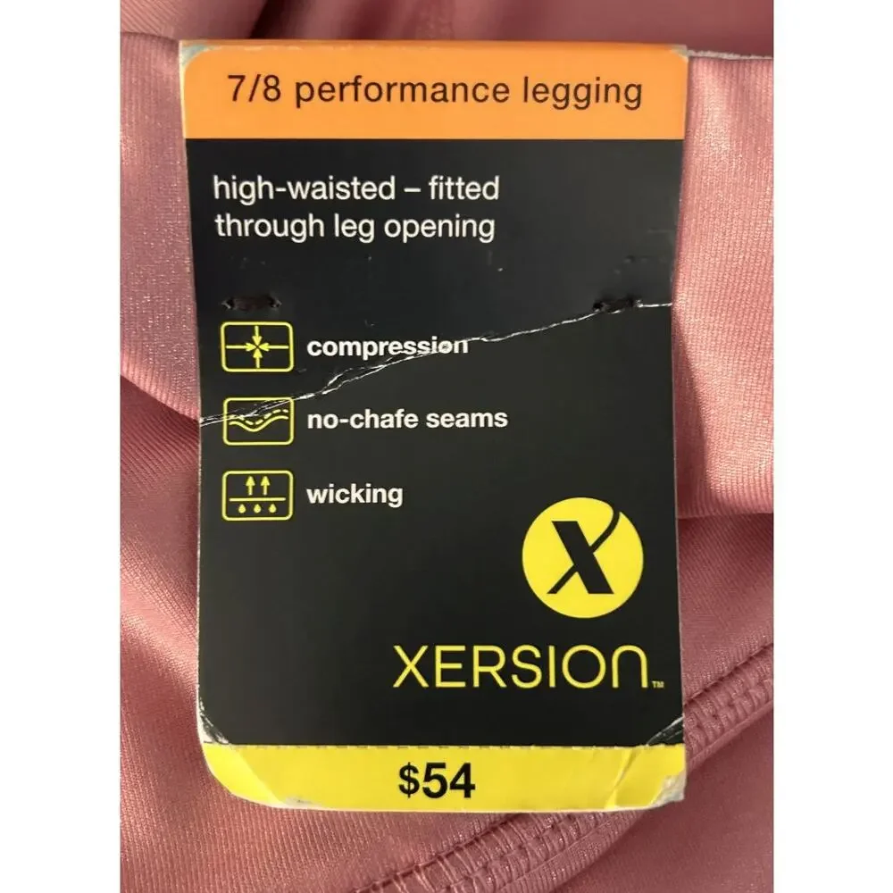 NWT Xersion High-Waist Fitted Compression Pink Leggings Women's Medium